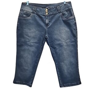 FLAMINGALS 3X Crop Jeans 👖Soft & Stretchy & Comfy! Q-1383